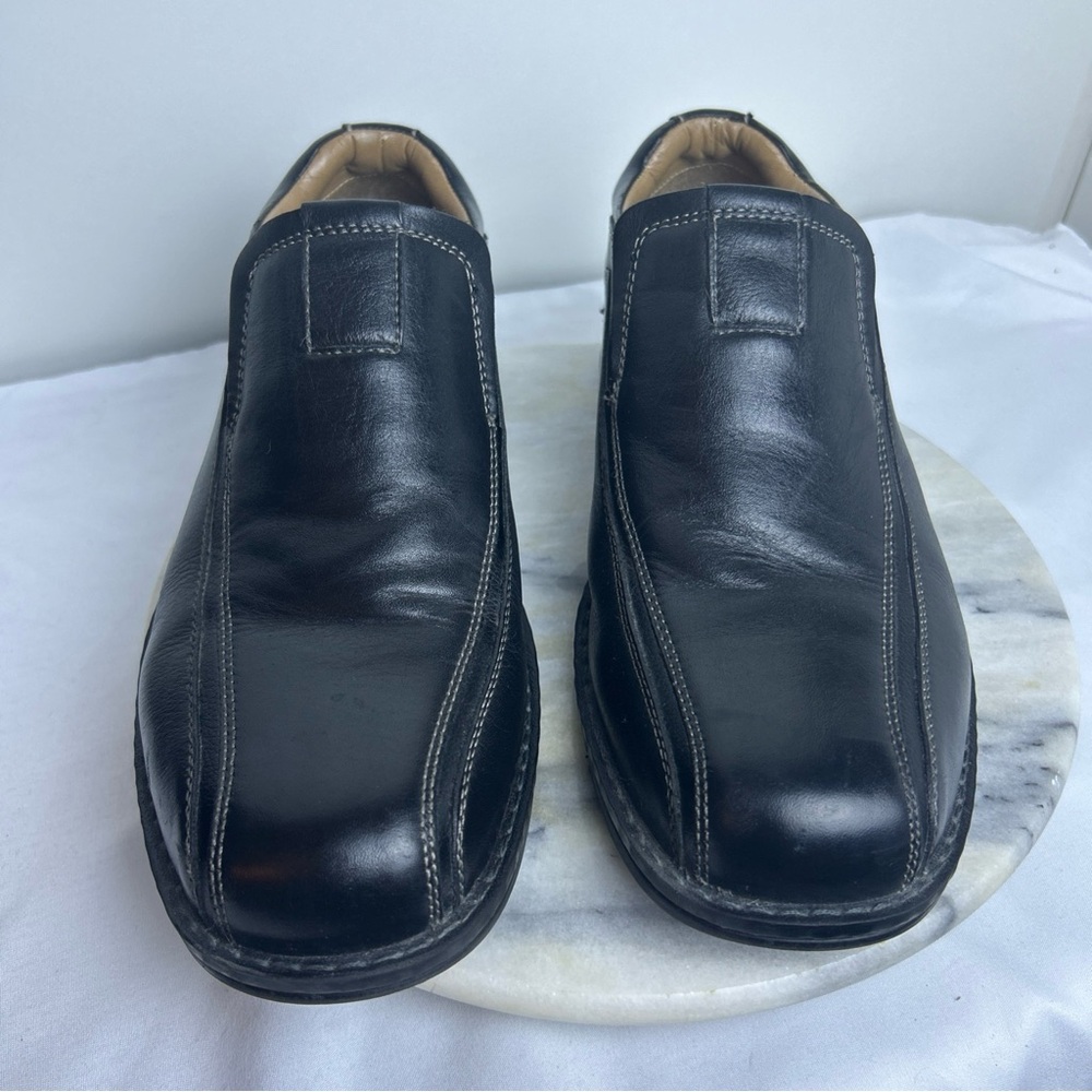 Dockers Agent 90-29034 Black Leather Slip-On Loafers